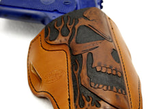 Hand Carved Pancake, Skull and Flames!