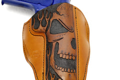 Hand Carved Pancake, Skull and Flames!