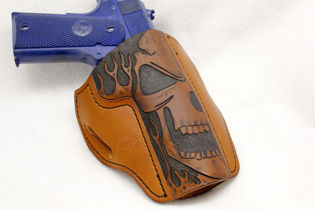 Hand Carved Pancake, Skull and Flames!