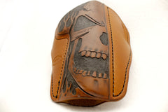 Hand Carved Pancake, Skull and Flames!